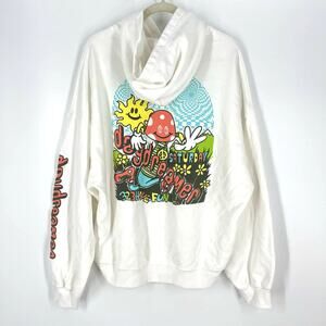 Daydreamer Flyer Oversized Mushroom Hoodie Sweatershirt Size Medium